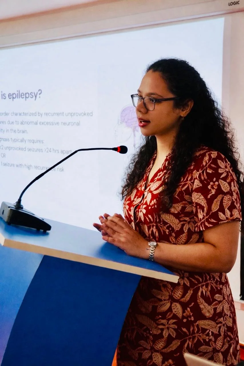 Dr. Suranjana Basak training hospital nursing staff on epilepsy management